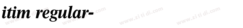 itim regular字体转换